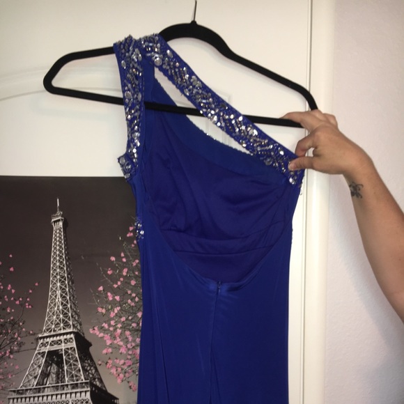 Royal Blue One Strap Prom Dress! - Picture 5 of 7